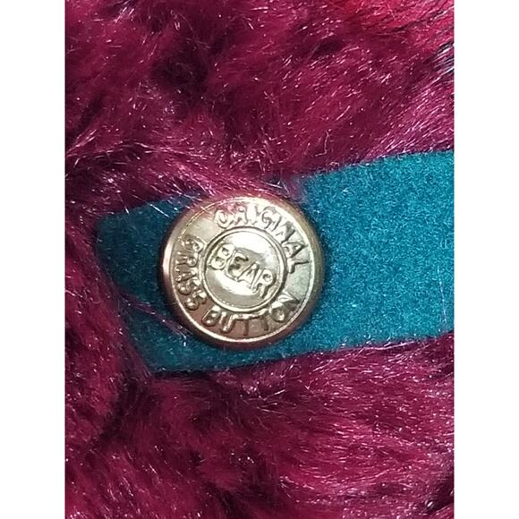 Ruby Brass Button Bears Teddy Bear 2004 Handcrafted 13" The Bear of Happiness - Picture 6 of 13